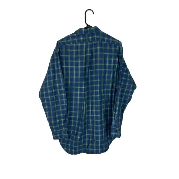 Polo Ralph Lauren Green Plaid Button Up Shirt 100% Cotton Mens Medium - Picture 3 of 3
